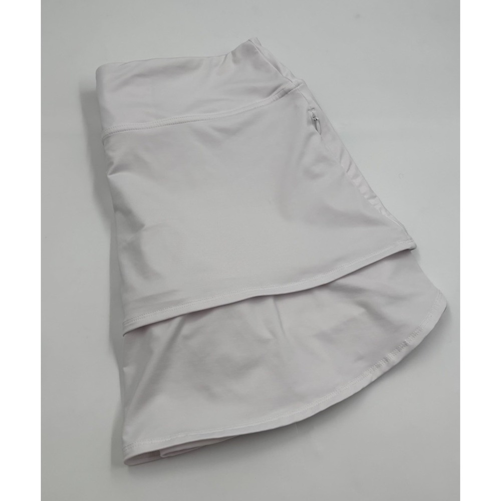 FootJoy Women's M White Solid Polyester Lined Short Skort